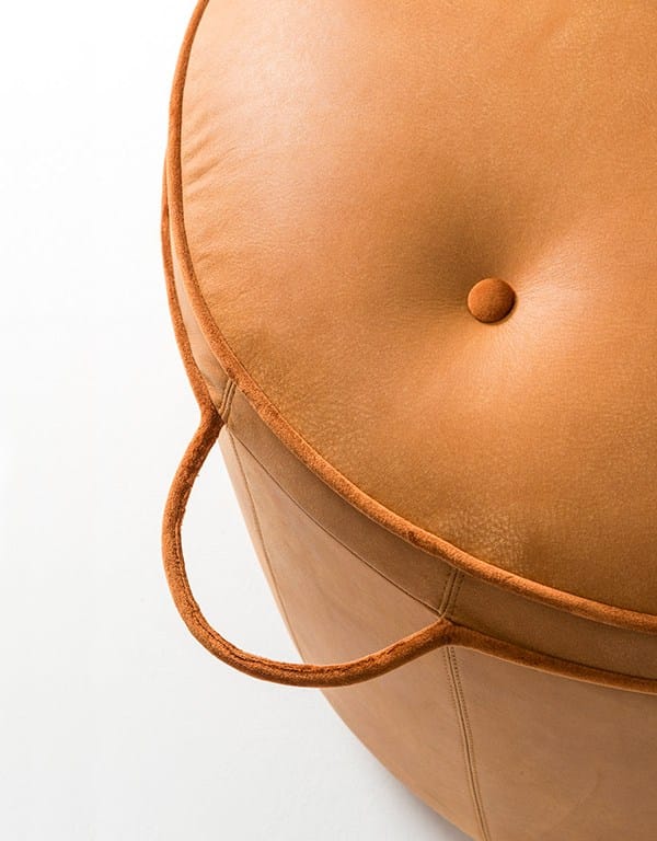 Круглый кожаный пуф OAK Милан ARCH-00078050 - Вид №3