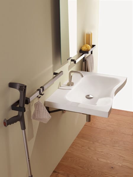 Консольный умывальник с держателем для полотенец Ponte Giulio Family ARCH-00038671 - Вид №4