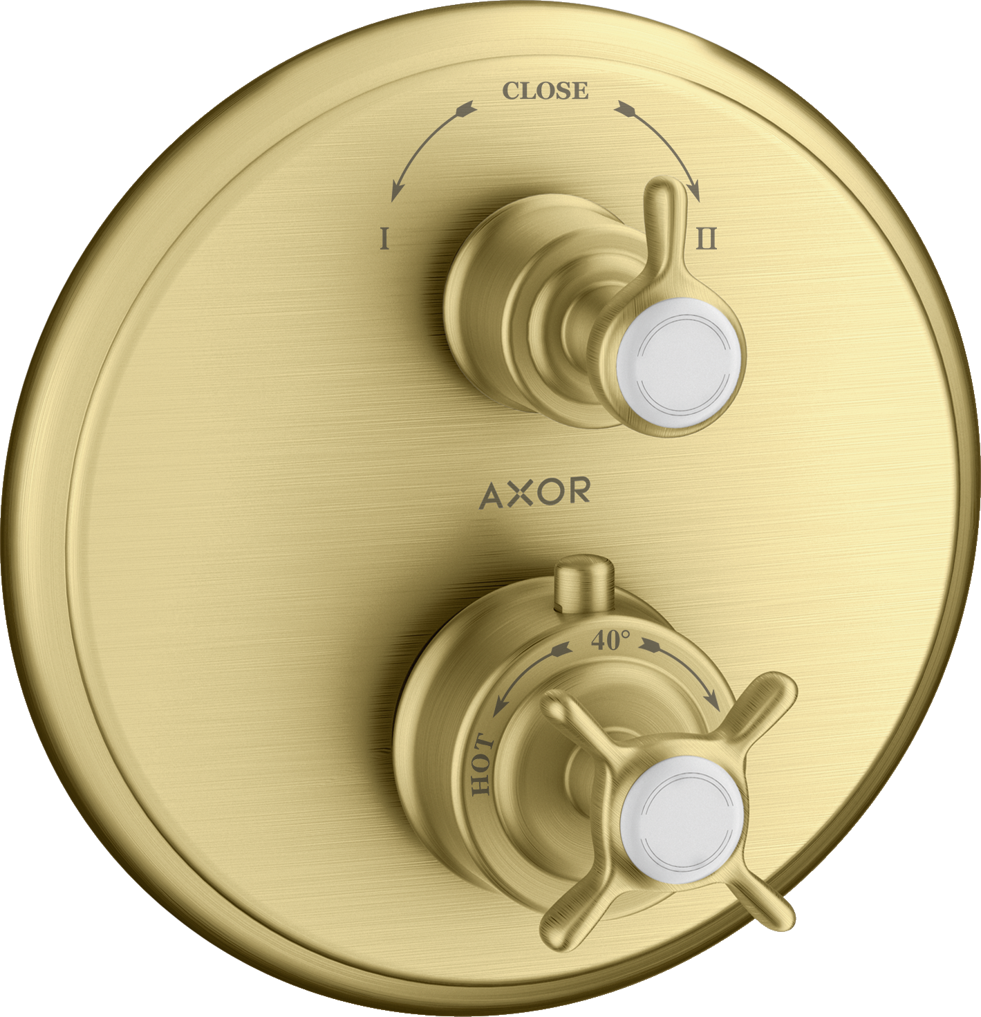 16820950 Термостат скрытого монтажа с поперечной ручкой и запорно-переключающим вентилем AXOR MONTREUX