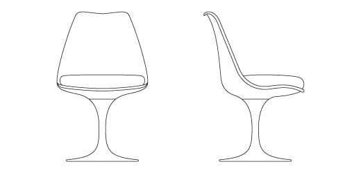 Стул из стекловолокна с мягким сиденьем In Stock Холм ARCH-00072879 - Вид №4