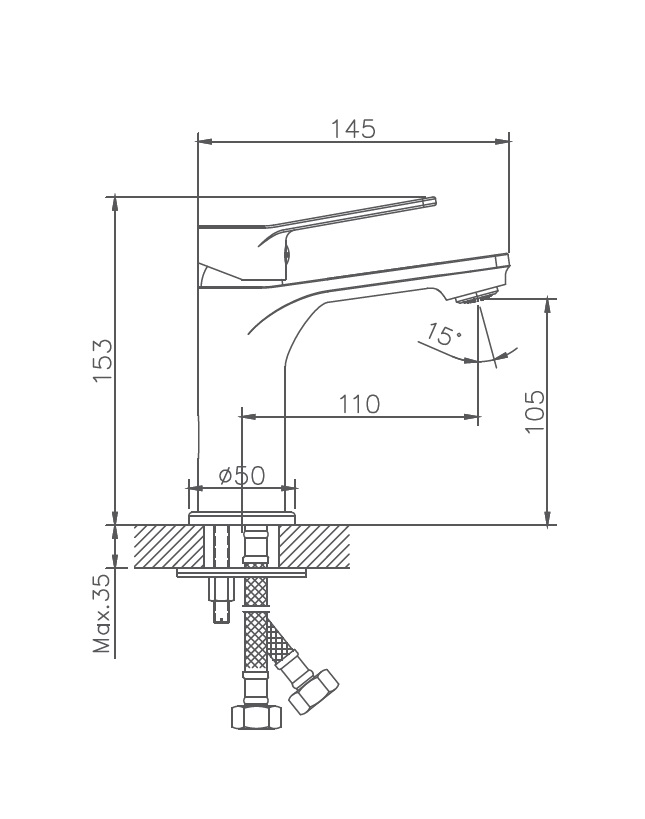 HB10559 Смеситель для раковины , хром Haiba  - Вид №2