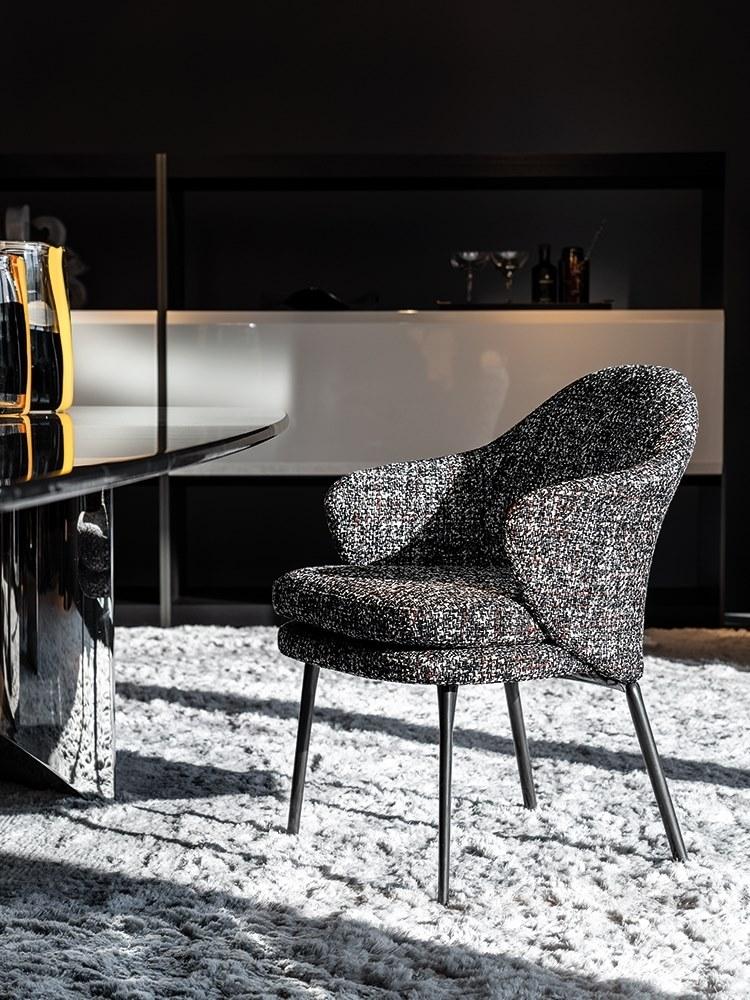 Minotti Кресло из ткани и кожи с подлокотниками Angie sun-id-1345071 - Вид №7