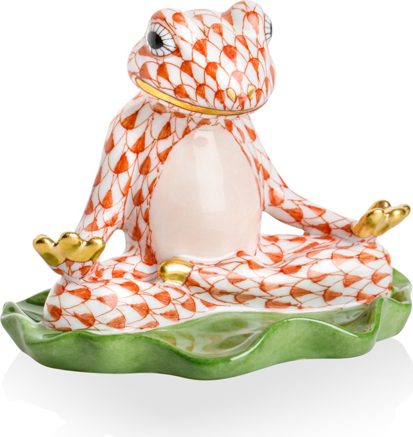 10638731 Herend Фигурка 5,5см "Лягушка-йог" Фарфор 