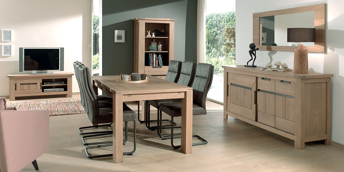 Обеденный стол деревянный квадратный 140 см дуб Cuneo VAVI CUNEO 132607 Дуб сонома;бежевый  - Вид №1