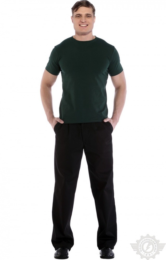 4958311 Футболка темно-зеленая  Одежда для официантов  размер XS (42-44) Спецодежда  - Вид №8