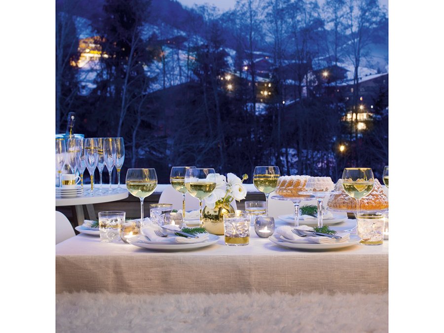 Набор из 8 бокалов-флейт с золотым декором 225 мл Deco LSA INTERNATIONAL DECO 00-3863014 Прозрачный - Вид №1