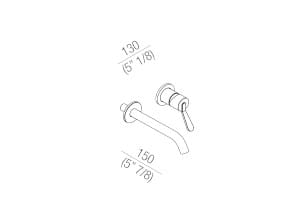 Латунь однорычажный настенный смеситель для раковины Agape Fez 2 ARCH-00056103 - Вид №9