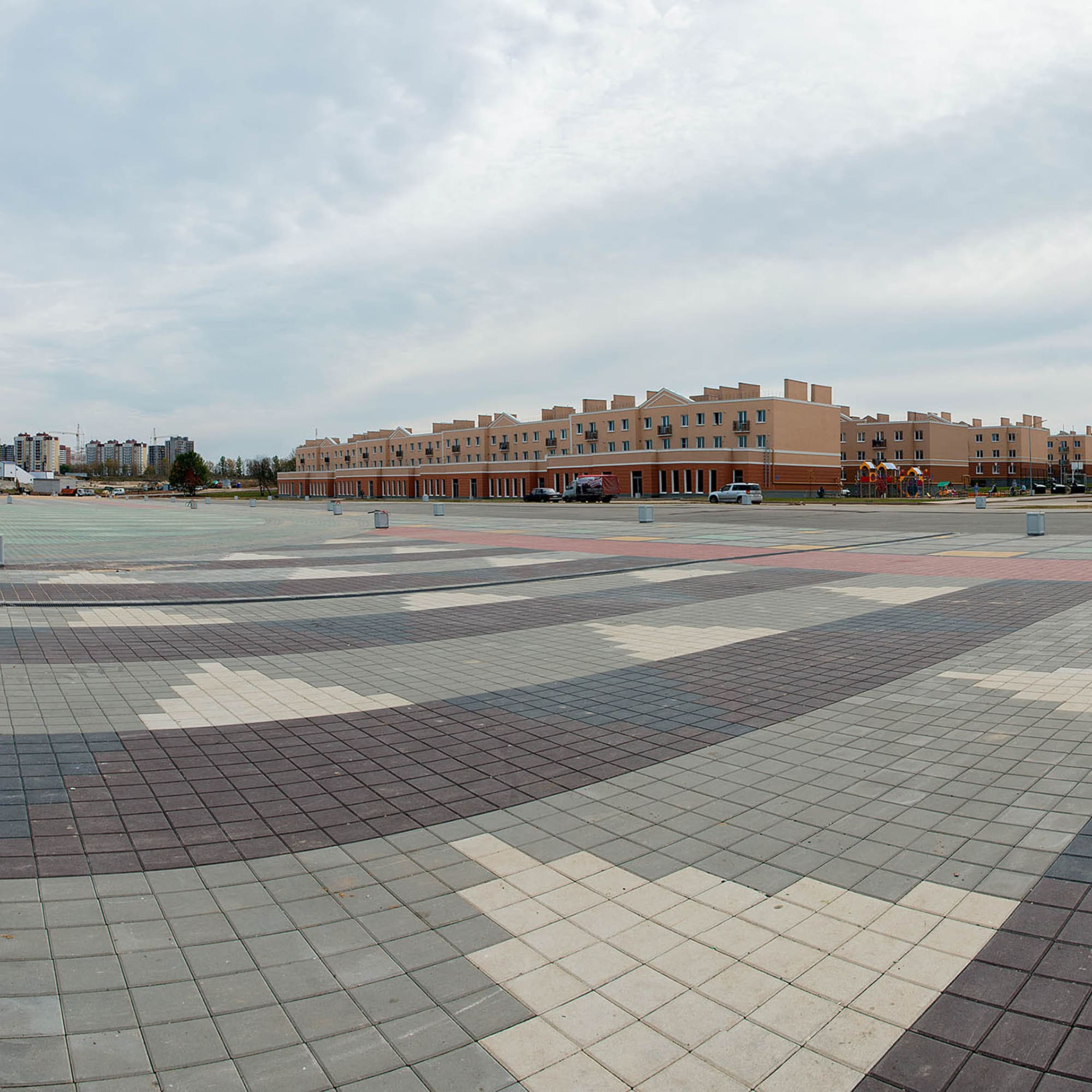 82001776 Плитка тротуарная двухслойная Braer Лувр 200х200x60 мм цвет серый Santreyd  - Вид №3