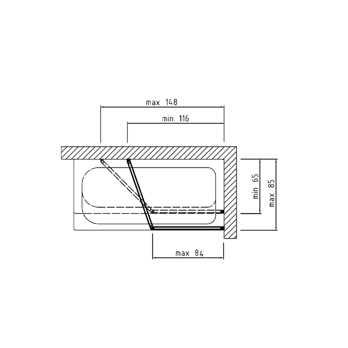 42345 Душевое ограждения на борт вынны Samo Италия Bath Screens - Вид №4