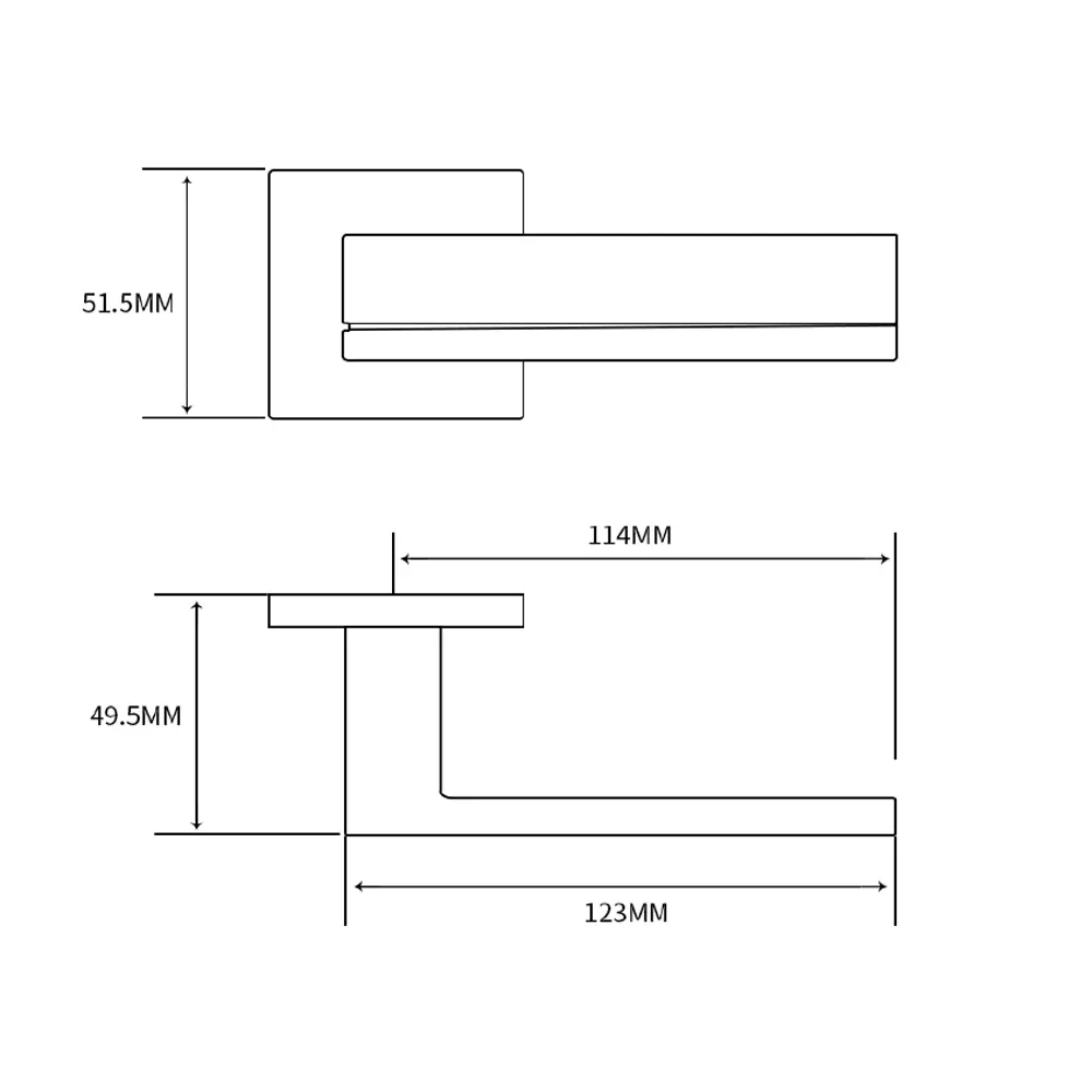 Дверные ручки EDSON EDS-170H-Q2 на розетке, хром 85168447 STLM-0059332 - Вид №4