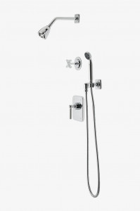 LDSP07 Душевой комплект Ludlow с балансировкой давления, душевой лейкой 2 3/4 дюйма, ручным душем и перекрестной перекрестной ручкой Waterworks