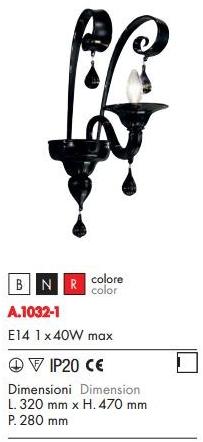 Rossini Illuminazione Настенный светильник из дутого стекла Caroline A.1032-2 - Вид №3