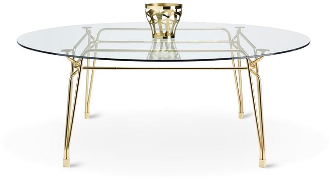 GHIDINI1961 Круглый обеденный стол из стекла Botany sun-id-1360585 - Вид №4