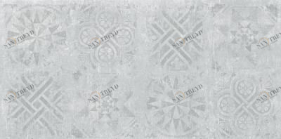 Граните Стоун Цемент декор светло-серый структурированная 1200x599 Керамика Будущего sun-id-324368