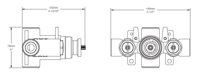 Встраиваемый корпус для смесителя BARIL RVA-2008-00 ARCH-00109769 - Вид №2