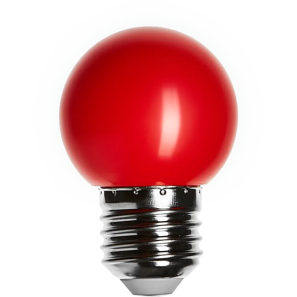 Лампа светодиодная E27 5 LED ø45 мм шар цвет красный IP65 82977130 STLM-2147267 Santreyd  - Вид №1