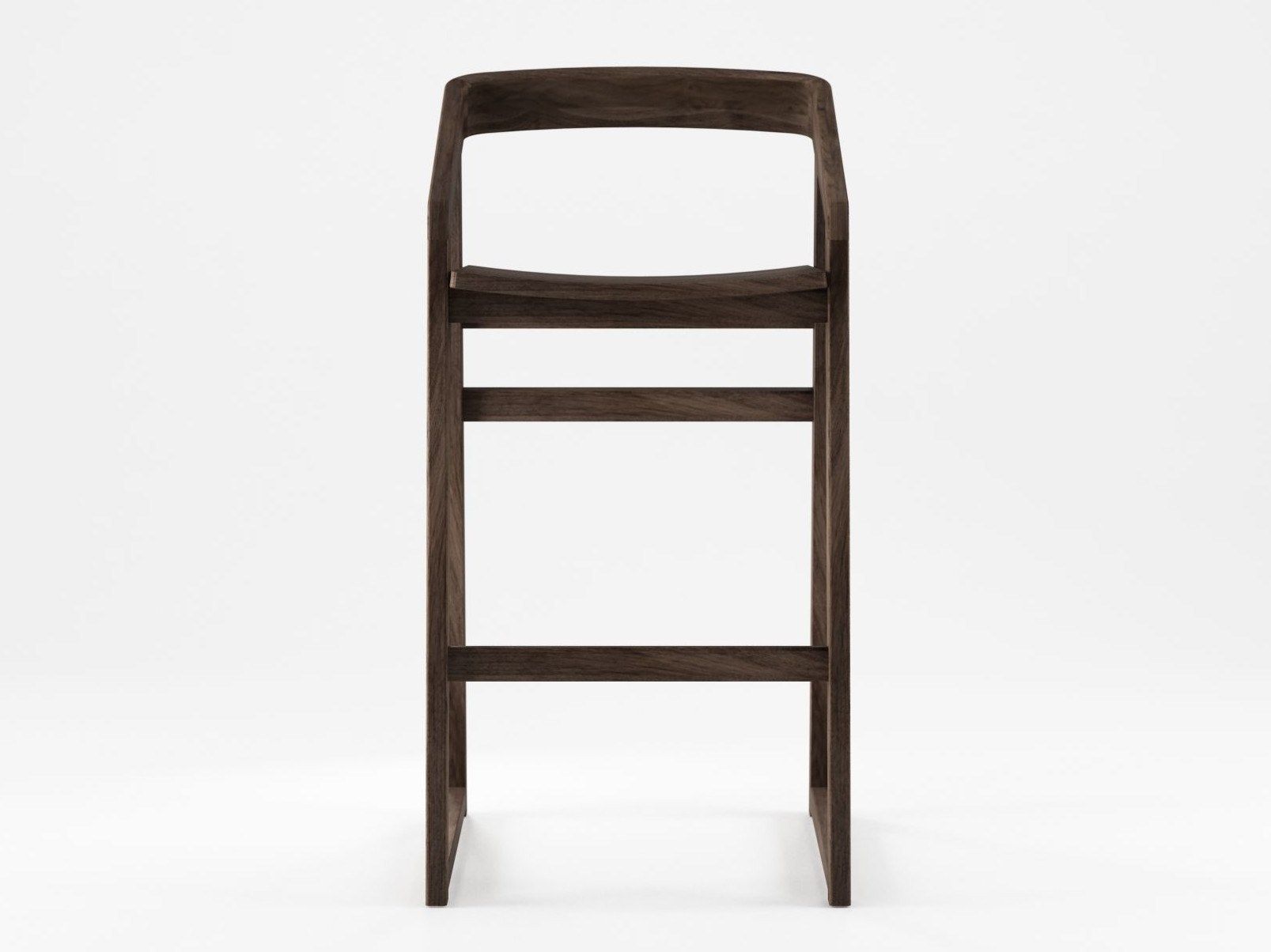Твердый деревянный барный стул с подставкой для ног KARPENTER Experience ARCH-00141357 - Вид №10