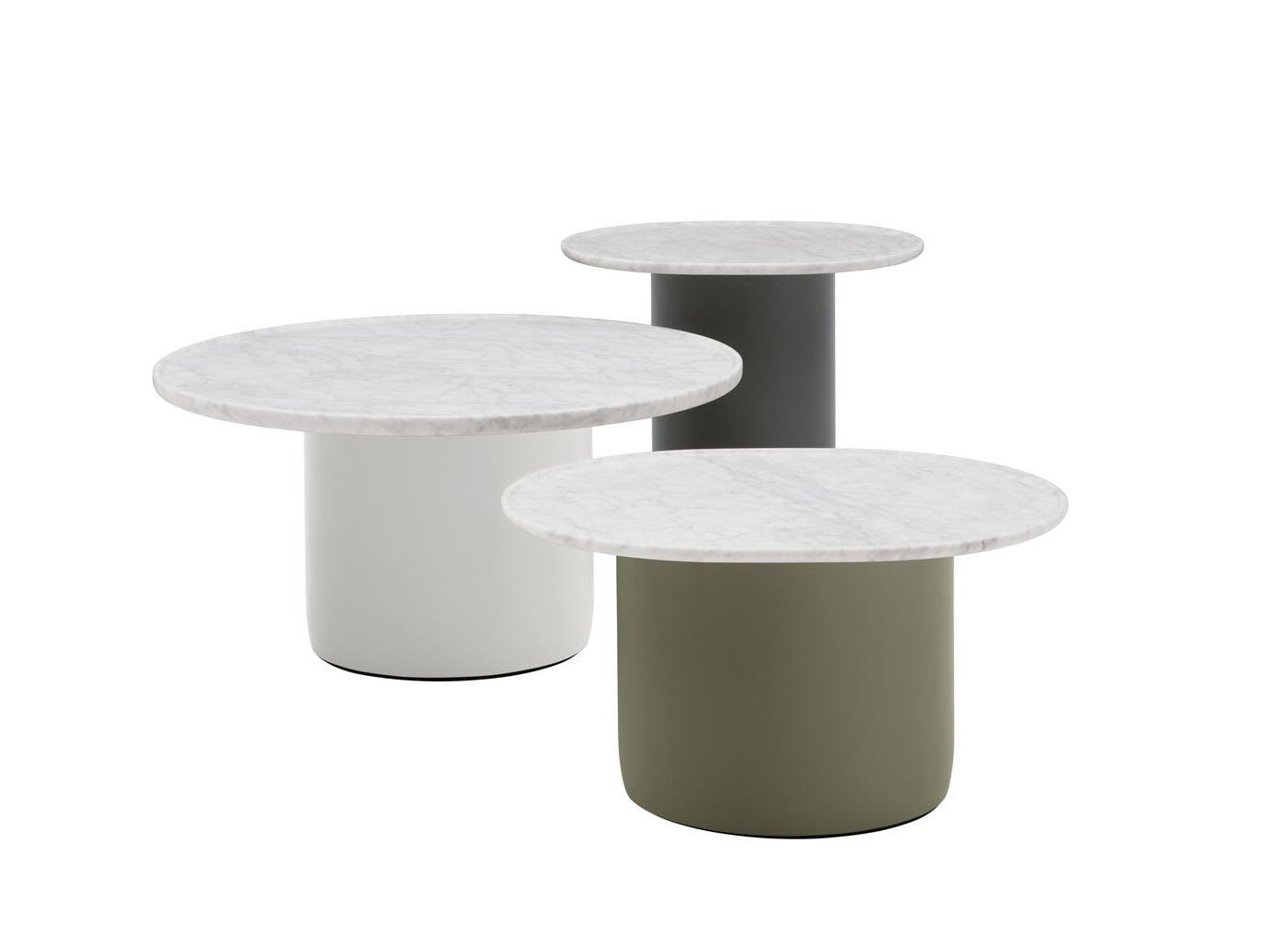 Полиуретановый садовый журнальный столик с мраморной столешницей B&B Italia Outdoor BUTTON ARCH-00127623