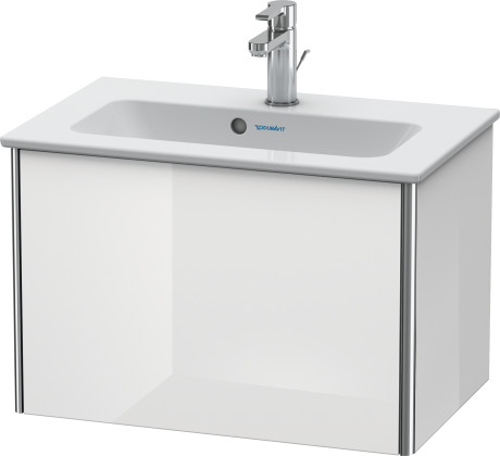 XS406504949 Тумбочка подвесная компакт XSquare #XS4065 610 x 388 мм Графит матовый, декор Duravit - Вид №2