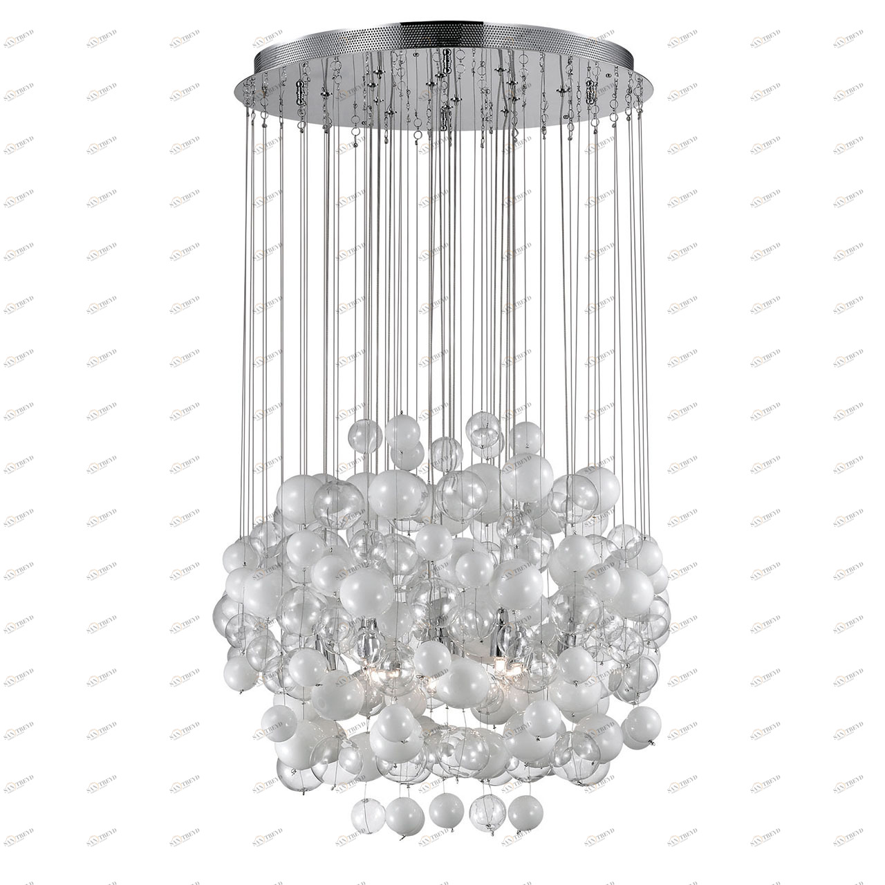 Подвесная люстра Ideal Lux Bollicine SP14 Bianco IDEAL LUX ДИЗАЙНЕРСКИЕ, BOLLICINE 057262 Белый 