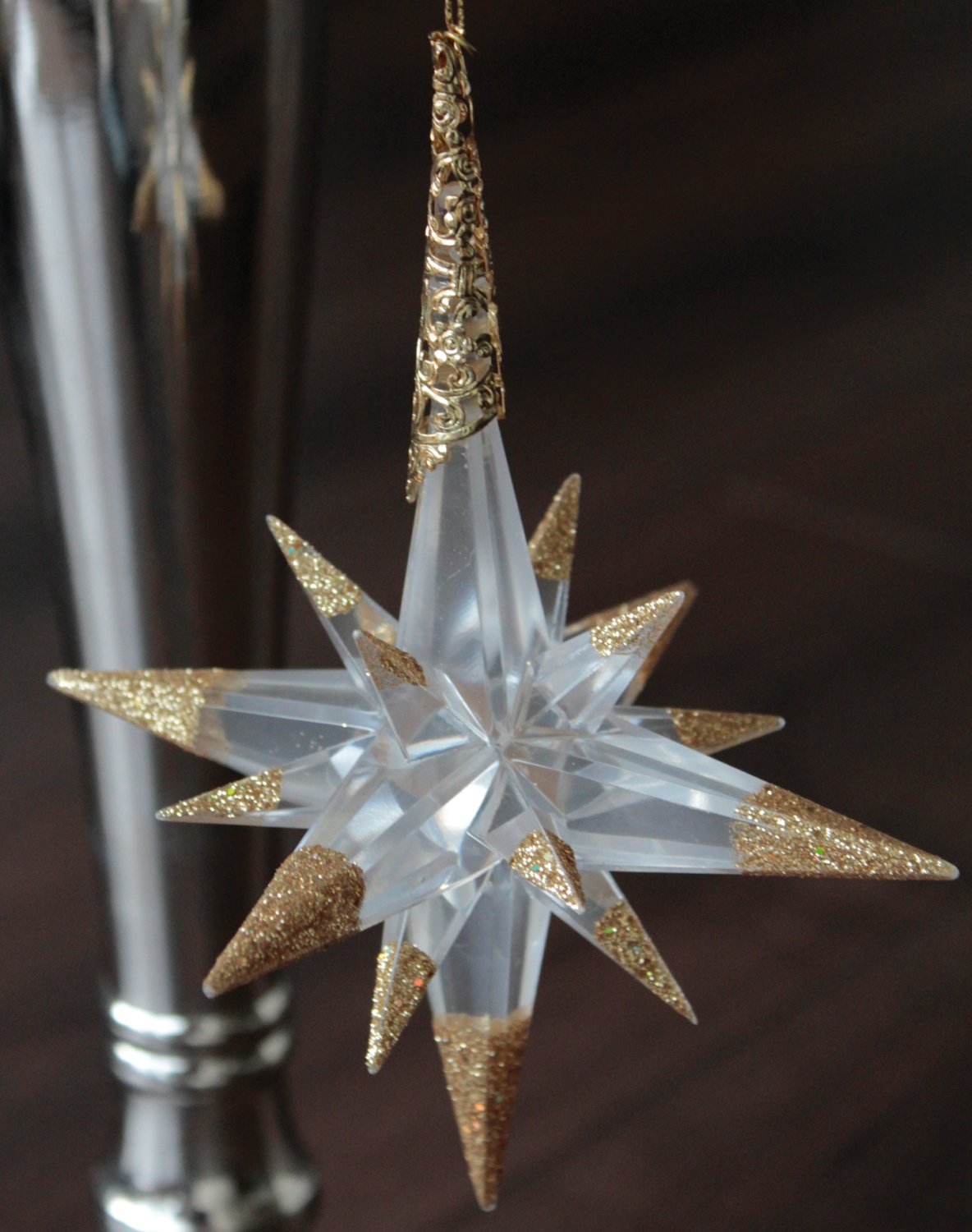 1322 331 a3 Декор звезда, акрил, 10 см, золото H-andreas  - Вид №1