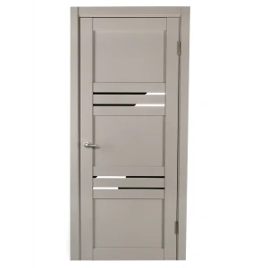 Дверь межкомнатная глухая Астерия 70x200 см Hardflex цвет серый жемчуг с замком и петлями 82636310 STLM-2080170