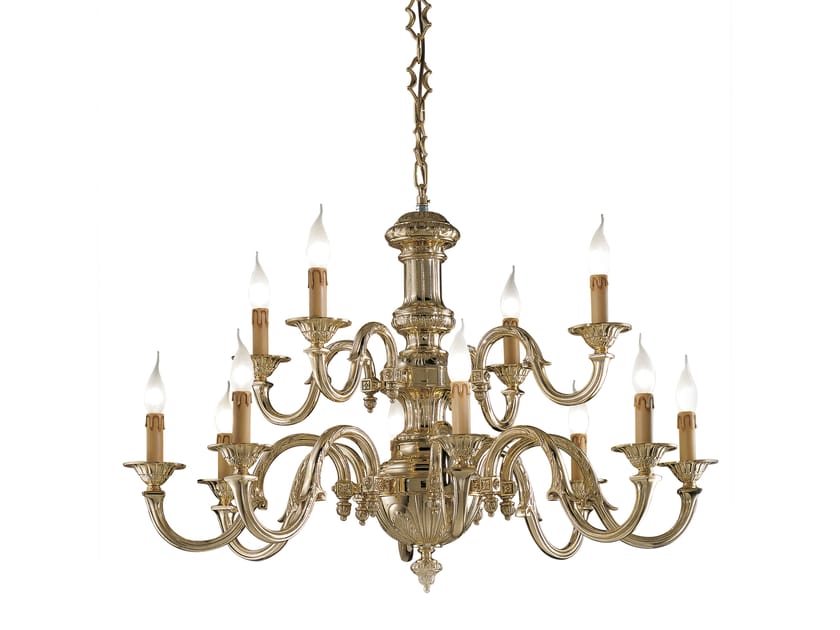 Люстра из полированной латуни Possoni Illuminazione ARCH-00126406