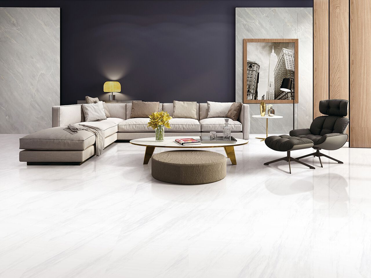 Пол / керамогранит с мраморным эффектом GANI MARBLE TILES NEW ARISTON ARCH-00121633 - Вид №1