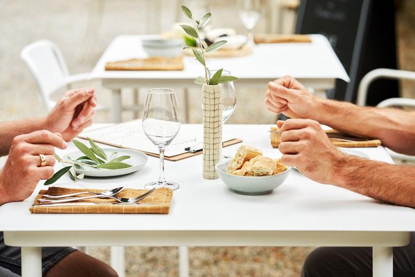 Tolix Квадратный садовый стол из нержавеющей стали Patio 07175 - Вид №3