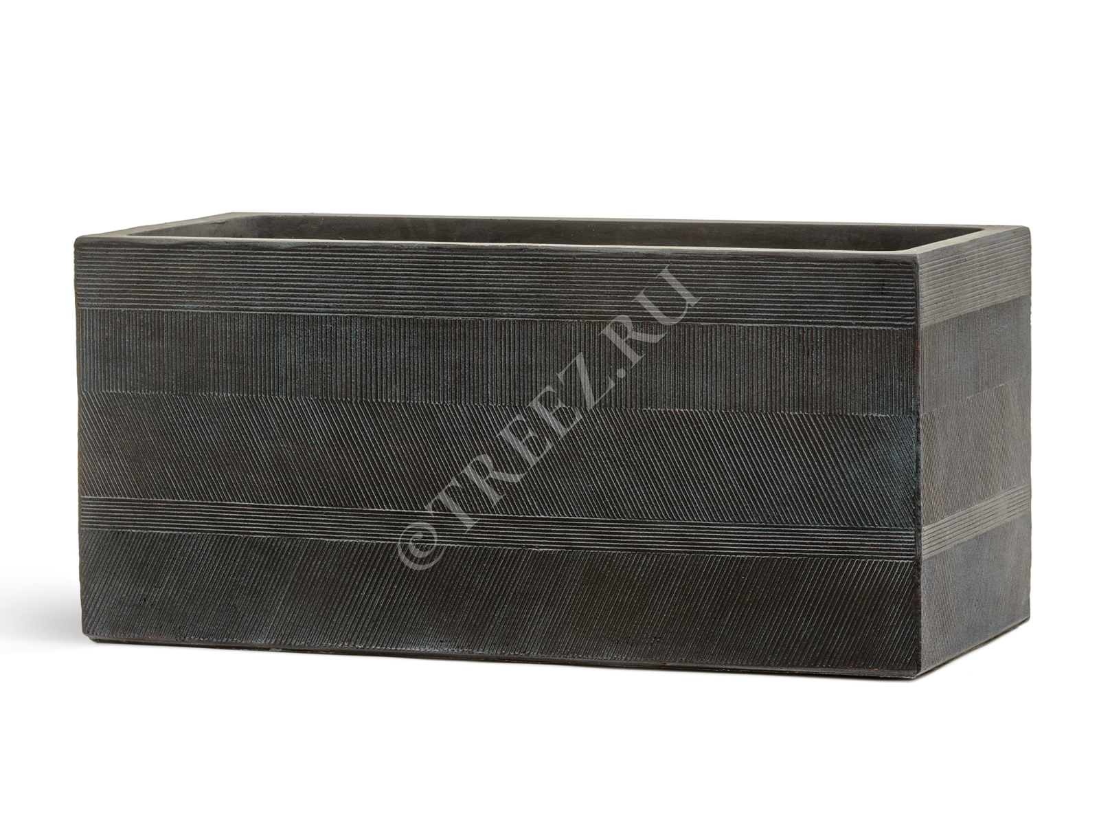 41.1019-0025-GG-60 Кашпо  ERGO - серия Graphics - Низкий прямоугольник - Окись с медной патиной Цветочная коллекция  - Вид №2