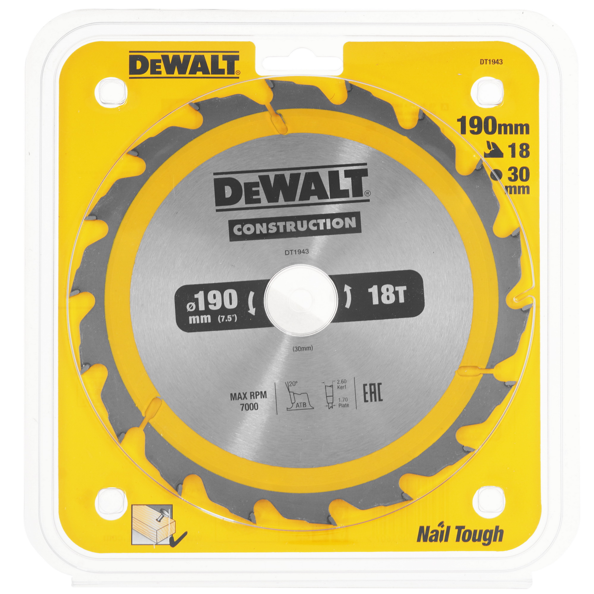 Диск пильный Dewalt CONSTRUCT DT1943 9013928 STDN-0084683 - Вид №2