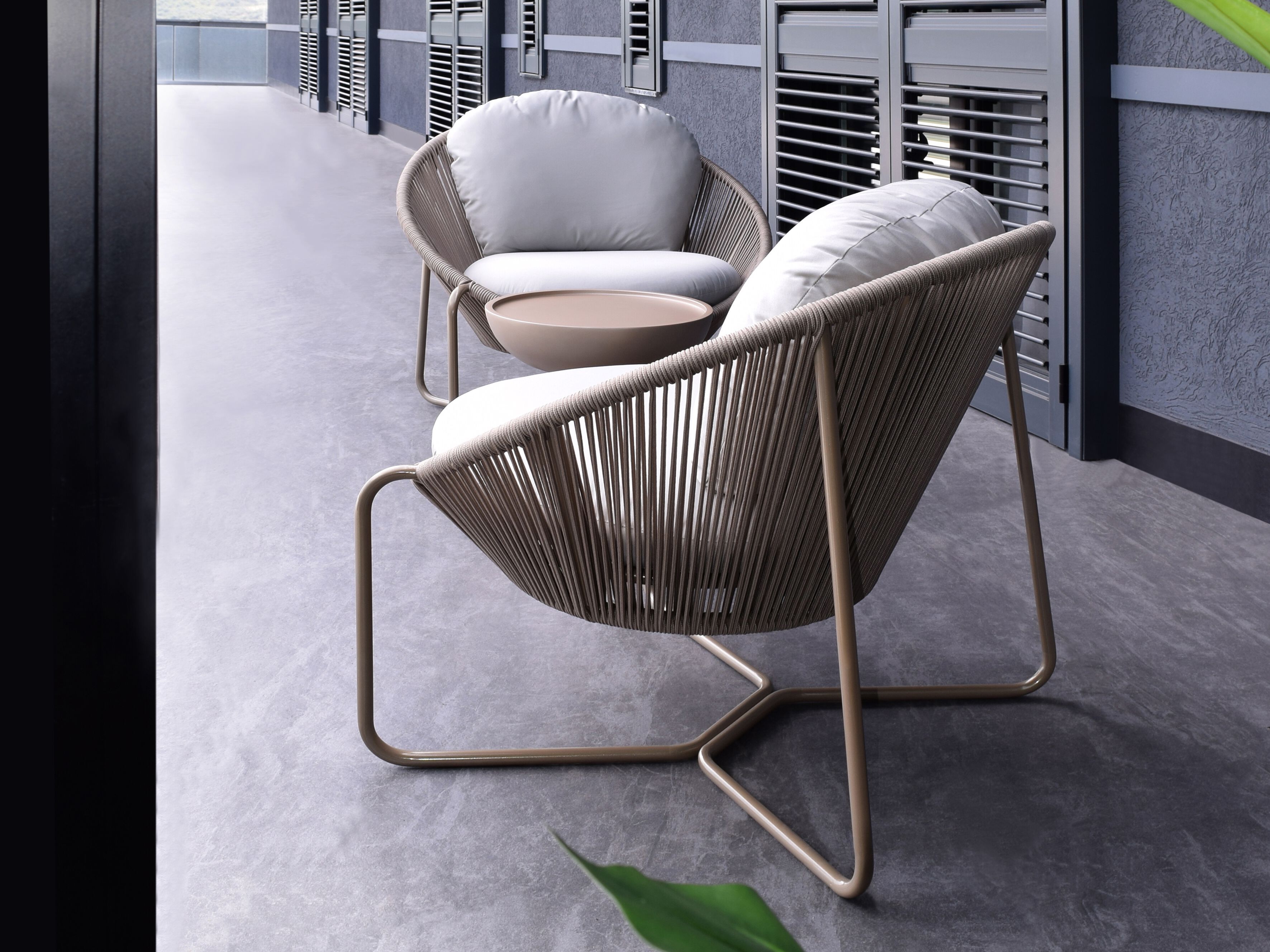 Веревочное и алюминиевое садовое кресло ABLE NOEMA ARCH-00046744 - Вид №8