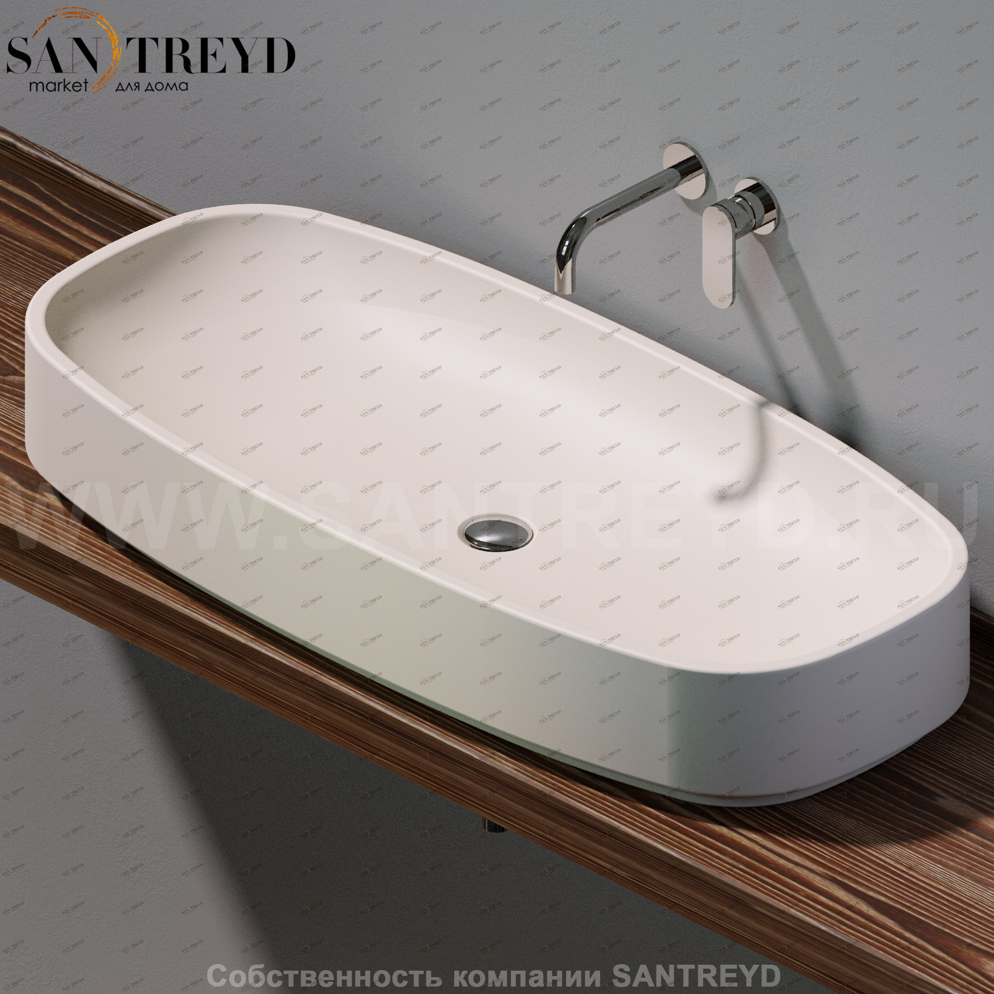 SE4129003 Накладная раковина на столешницу  прямоугольная Ceramica Flaminia Step