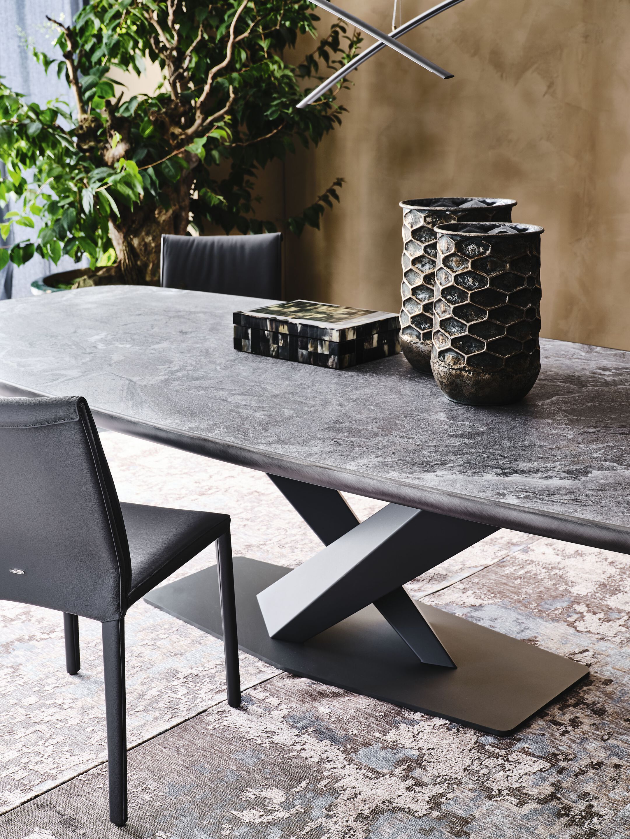 Керамический и стальной бочковый стол Cattelan italia Stratos ARCH-00114354 - Вид №9