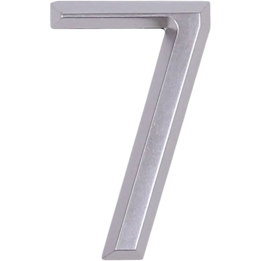 Самоклеящаяся цифра Larvij «7» хром для маркировки помещений 18284638 STLM-0010199