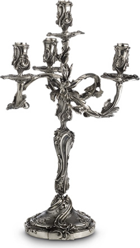 94317 Schiavon Канделябр четырехрожковый 44см "Лии" (серебро 925пр) Серебро 925 