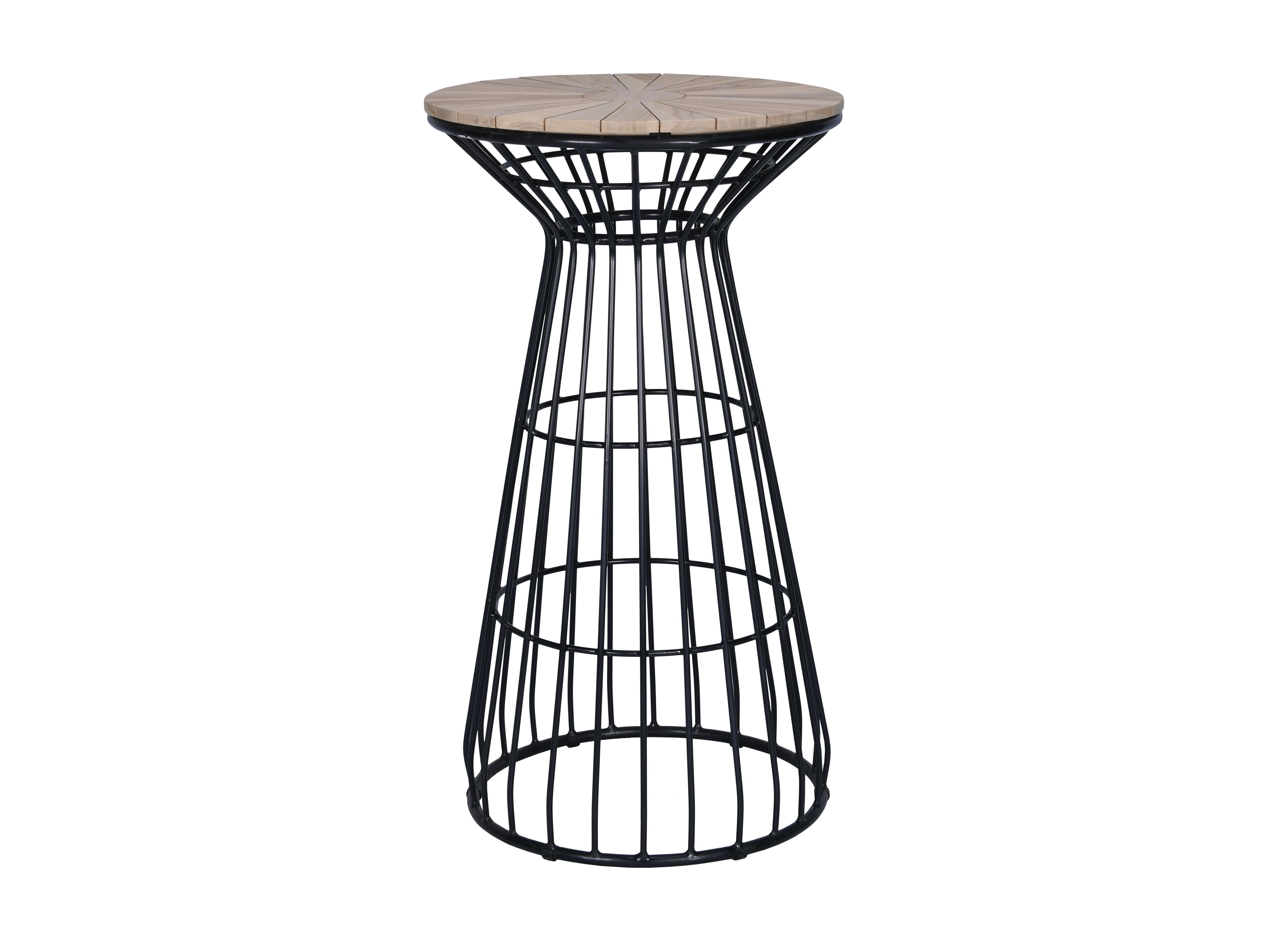 Высокий круглый алюминиевый и деревянный садовый стол cbdesign Fiorella ARCH-00132255 - Вид №10