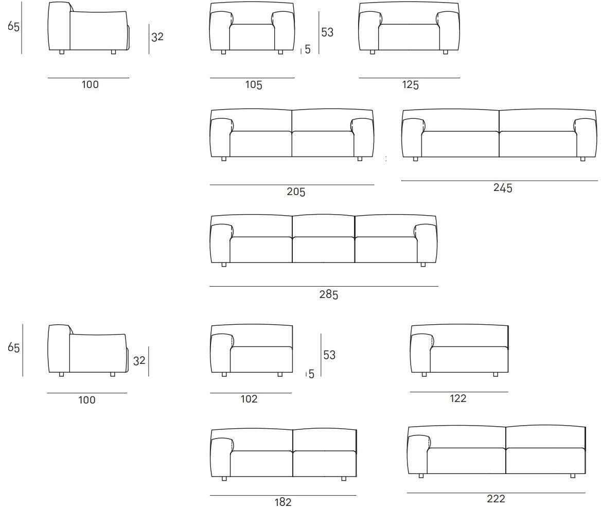 Living Divani Съемный диван Wall sun-id-1347875 - Вид №8