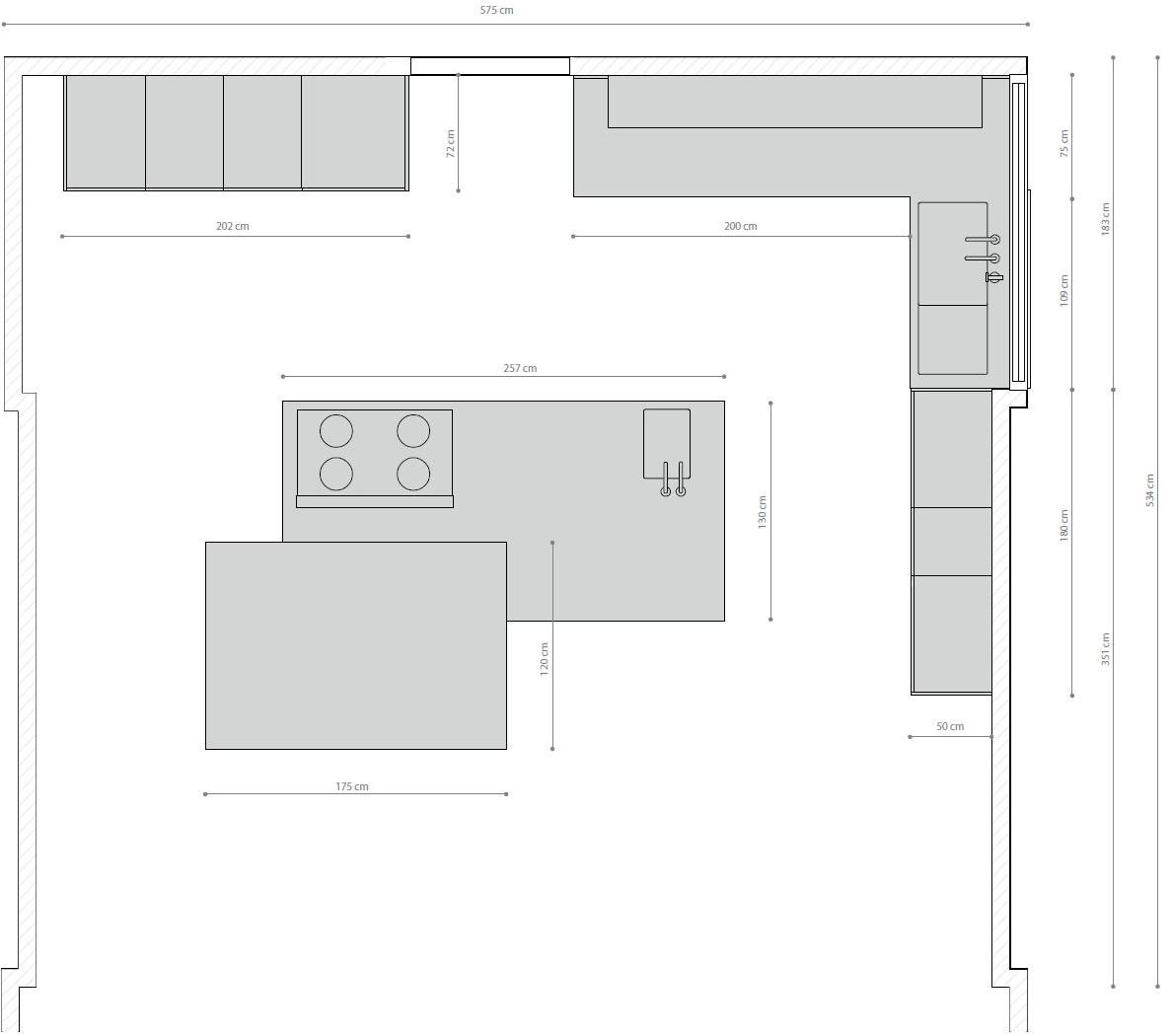 TM Italia Cucine Кухня на заказ с островом без ручек sun-id-1425192 - Вид №6
