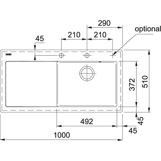 MTK 611-100 Мойка кухонная прямоугольная Franke Mythos - Вид №1