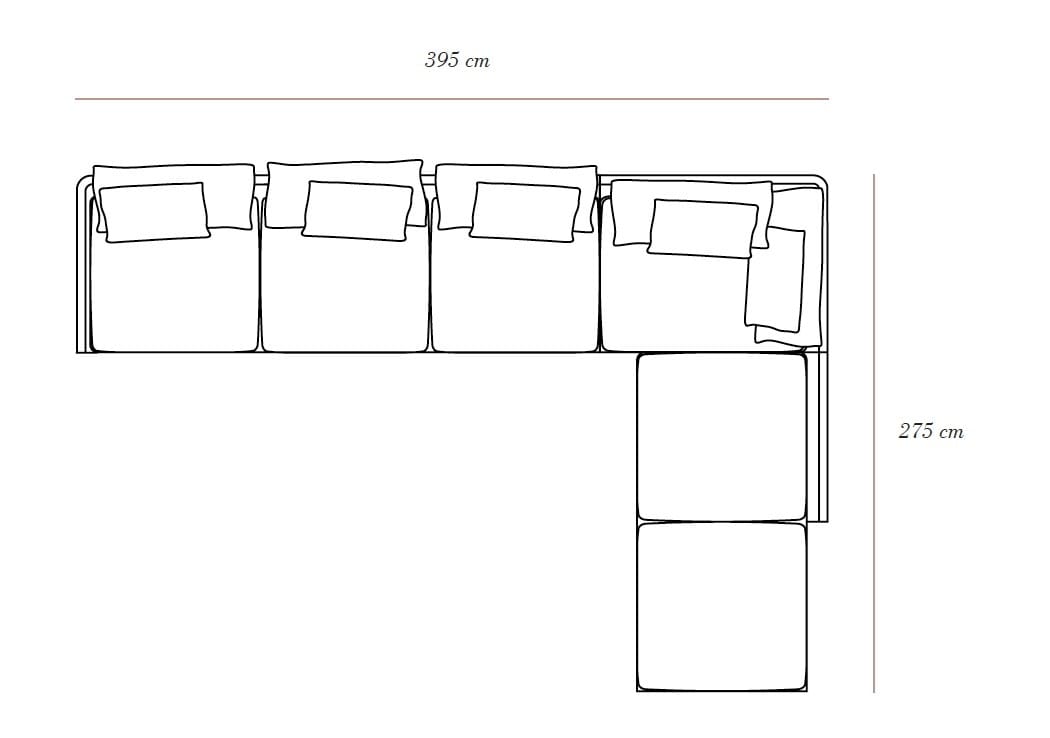 Угловой диван из ткани Bottega Intreccio ARCH-00024796 - Вид №3