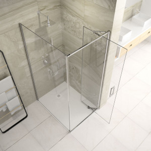 Торцевая панель для монтажа с дверью AR8SP76NF Merlyn Arysto Хромированный