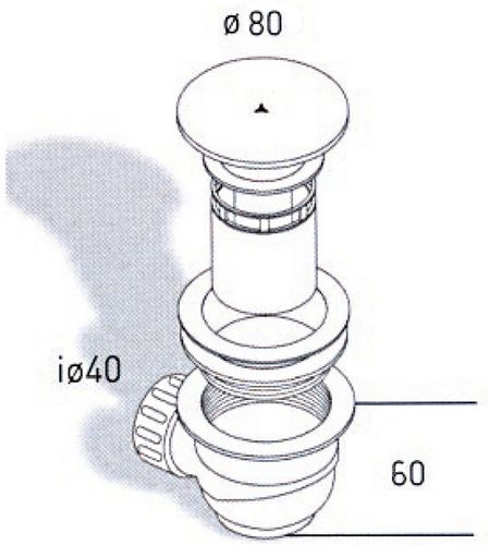 Выпуск сифона MIGLIORE Ricambi ML.RIC-10.126.CR, хром  - Вид №4