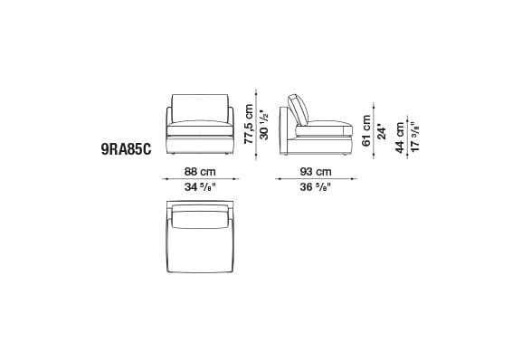 Угловой диван из ткани B&B Italia Ричард ARCH-00040927 - Вид №2