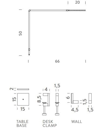 Алюминиевая регулируемая светодиодная настольная лампа NEMO Untitled ARCH-00146303 - Вид №3
