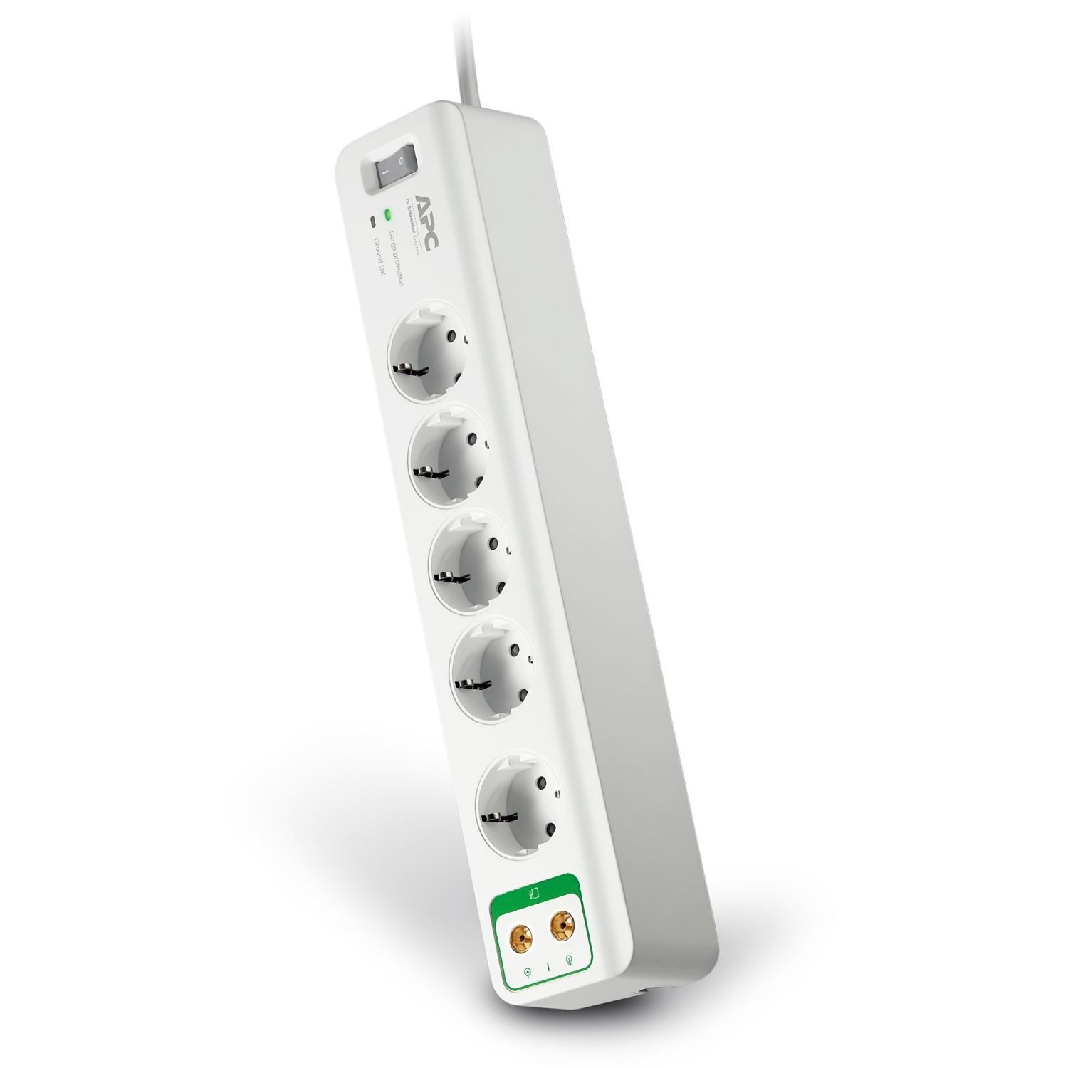 PM5V-RS APC Essential SurgeArrest, 5 розеток, защита коаксиальной линии, 230 В, для Украины Schneider Electric 