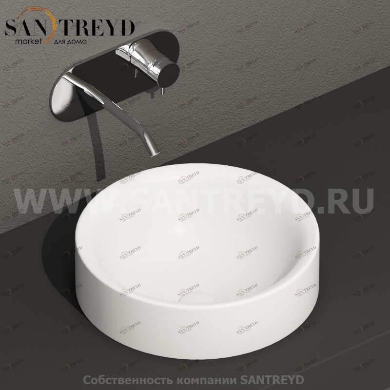 355830 Накладная раковина на столешницу  круглая Kerasan Nolita