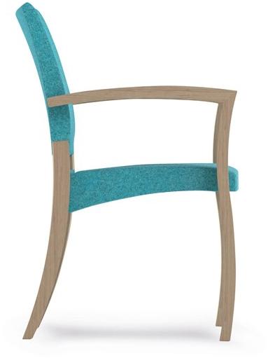 PIAVAL Штабелируемый тканевый стул с подлокотниками Theorema | health & care 44-14/1 - Вид №2