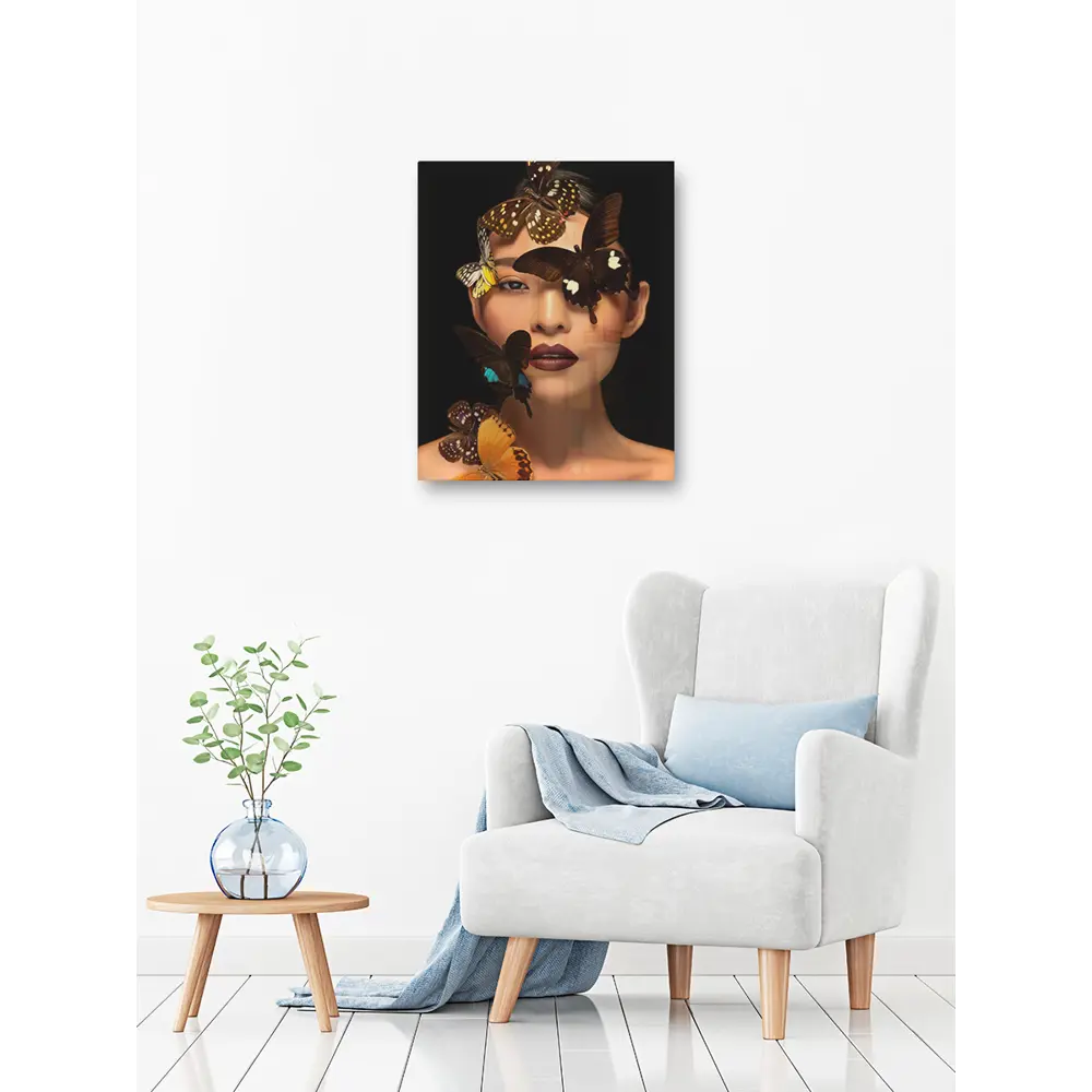 Картина на стекле Модель и бабочки AG 40-210 40x50 см 86327678 STLM-2128014 POSTERMARKET  - Вид №2