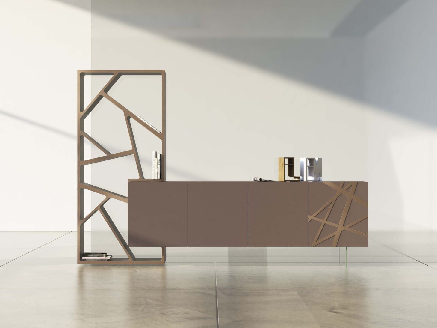 Деревянный шкаф с распашными дверями Voltan барельеф ARCH-00009801 - Вид №12